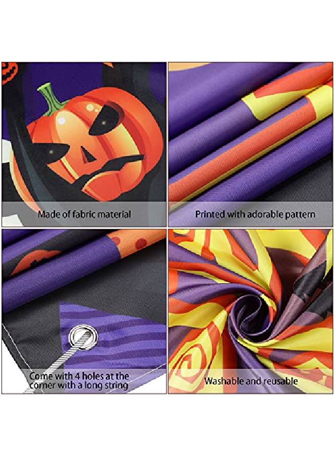 Tatuo Happy Birthday Halloween Backdrop Halloween Birthday Party Background Pumpkin Ghost Spooky Castle Photography Background Halloween Party Photo Booth Banner Large Birthday Backdrops Decor 6 X 3.6 Ft - Image 3