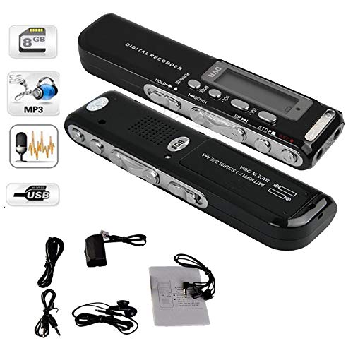 smars® 8GB Digital Voice Recorder Voice Activated USB Pen Digital Audio Voice Recorder Mp3 Player Dictaphone Black gravador - Image 5