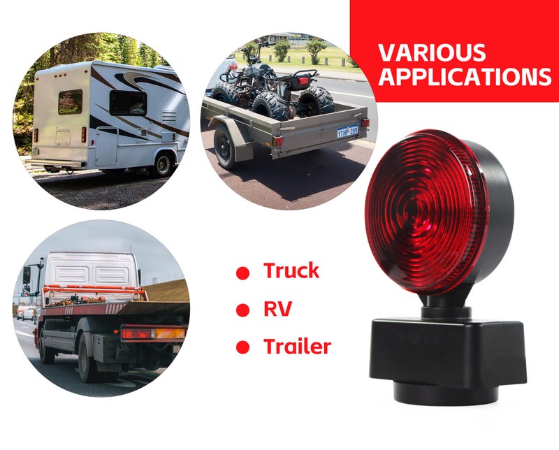 MAXXHAUL 50871 Magnetic ONE LED Trailer Tail Towing Light Kit DOT Turn Brake Parking Lights for Truck RV Boat Car Bike Trailer - Image 4
