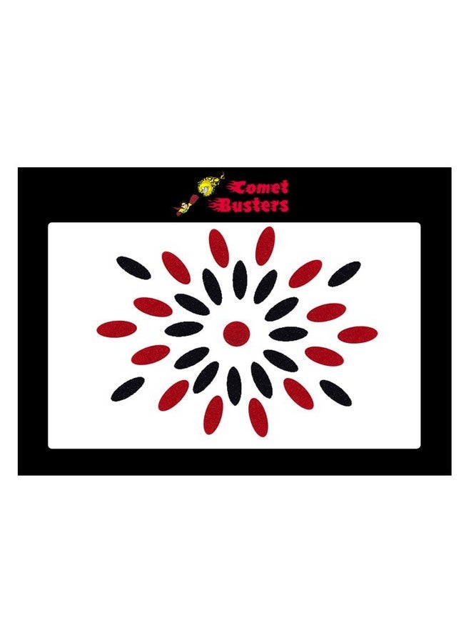 Comet Busters Handcrafted Red and Black Oval Velvet Bindis (BIN1857) (7 mm) - Image 4