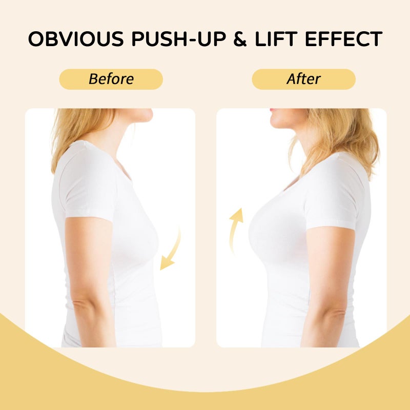 Nimiah Double Sided Adhesive Bra Push up Super Strong Sticky Bra for Women Invisible for Strapless Backless Dress Top Beige - Image 5