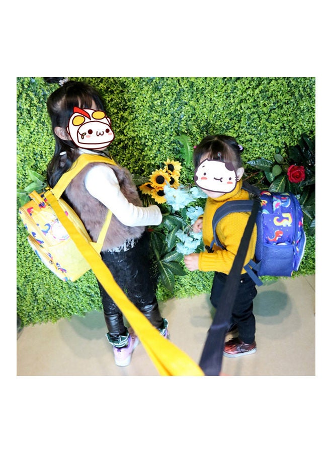 NIBEMINENT Children Cartoon Anti-lost Zipper Closure Backpack School Bag Pouch with Leash Yellow - Image 5