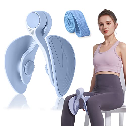 HGAUCAI 35 LB Pelvic Floor Exercise Devices, Inner Thigh Kegel Exerciser, Kegel Trainer for Postpartum Rehabilitation, Exerciser of Thigh at Home, Hip Under Desk Exercise Men Women with Band - Image 1