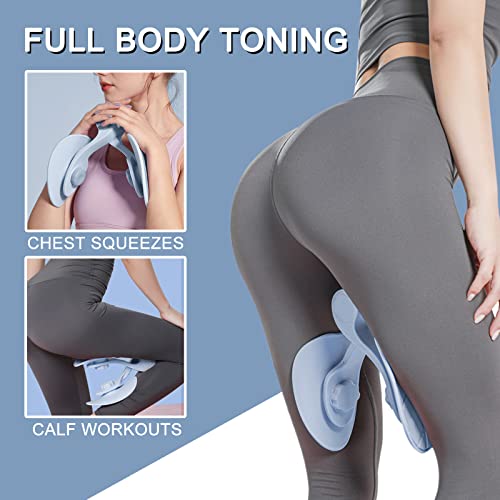 HGAUCAI 35 LB Pelvic Floor Exercise Devices, Inner Thigh Kegel Exerciser, Kegel Trainer for Postpartum Rehabilitation, Exerciser of Thigh at Home, Hip Under Desk Exercise Men Women with Band - Image 2