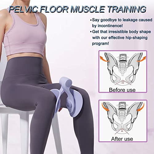 HGAUCAI 35 LB Pelvic Floor Exercise Devices, Inner Thigh Kegel Exerciser, Kegel Trainer for Postpartum Rehabilitation, Exerciser of Thigh at Home, Hip Under Desk Exercise Men Women with Band - Image 5
