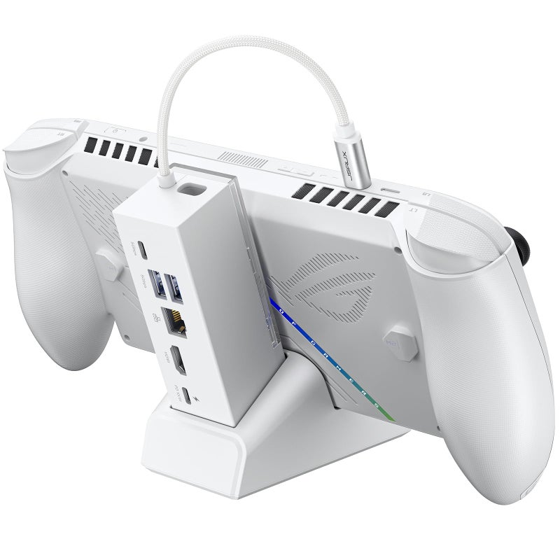 JSAUX Docking Station for ROG Xbox Ally X (2025)/ROG Ally X/ROG Ally/Steam Deck/Legion Go, 6-in-1 Dock with HDMI 4K@120Hz, Gigabit Ethernet, USB A & USB C 3.2 Gen 1, 100W Charging - HB0609 White - Image 1
