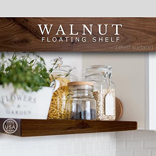 Vm decor Walnut Floating Shelves for Wall Set of 3 Floating Wall Shelves Home Decorations Wall Mounted Shelves Wide Panel for Living Room Bedroom Storage Bathroom Office Kitchen Set of 3 - Image 2