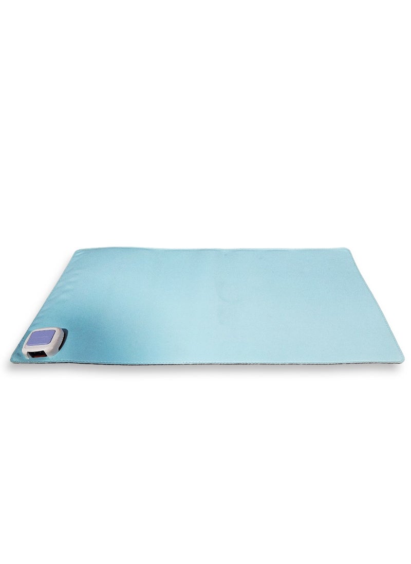Generic Silicone Comfort Heating Pad good for office workers in winter, it applies the latest technology, with super safe flexible heating material to provide warmth and comfort, with final thickness of 3mm, double protection design, waterproof and leak-proof to ensure safe use, made of easy-to-clean silicone skin material Warm Handmade Table Mat - Blue  - Image 2