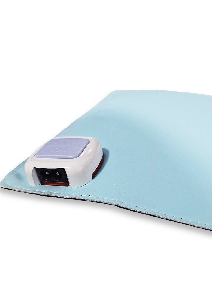 Generic Silicone Comfort Heating Pad good for office workers in winter, it applies the latest technology, with super safe flexible heating material to provide warmth and comfort, with final thickness of 3mm, double protection design, waterproof and leak-proof to ensure safe use, made of easy-to-clean silicone skin material Warm Handmade Table Mat - Blue  - Image 3
