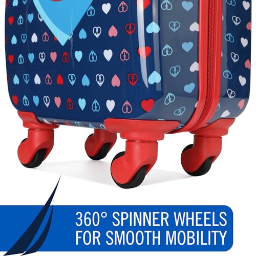 Nautica Kids Luggage - 18" Airline Approved Rolling Hardside Upright Carry-on Suitcase with Wheels (Nautica Peace) - Image 4