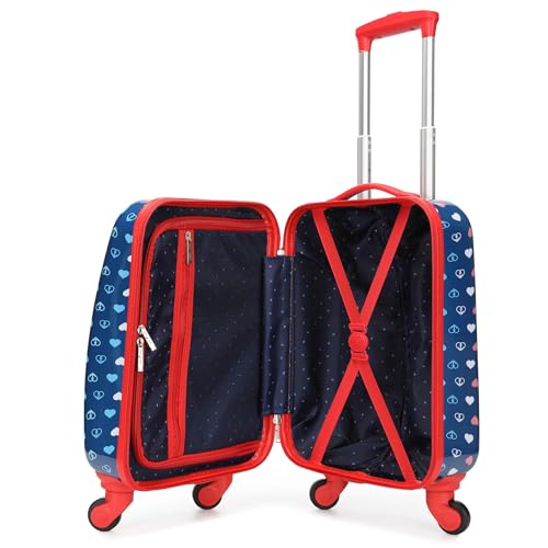Nautica Kids Luggage - 18" Airline Approved Rolling Hardside Upright Carry-on Suitcase with Wheels (Nautica Peace) - Image 2