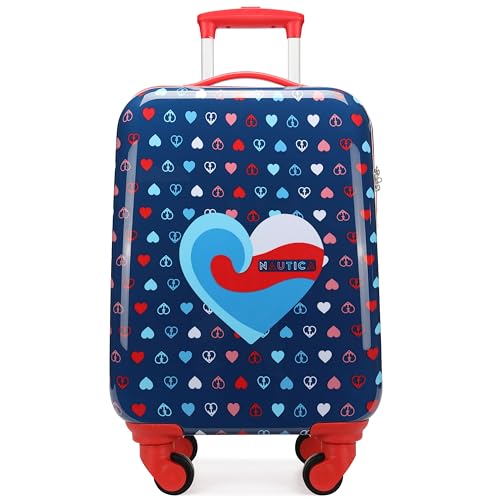 Nautica Kids Luggage - 18" Airline Approved Rolling Hardside Upright Carry-on Suitcase with Wheels (Nautica Peace) - Image 1