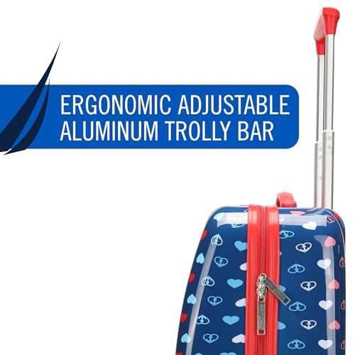 Nautica Kids Luggage - 18" Airline Approved Rolling Hardside Upright Carry-on Suitcase with Wheels (Nautica Peace) - Image 3