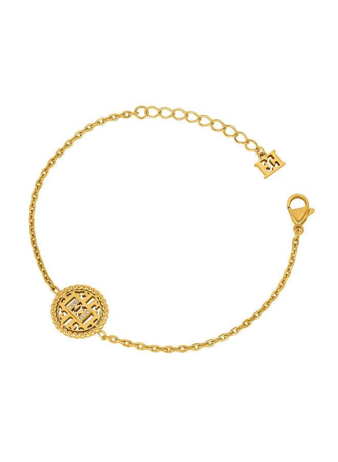 إسكادا Linda Gold Plated 316L Stainless Steel Chain Bracelet for Women