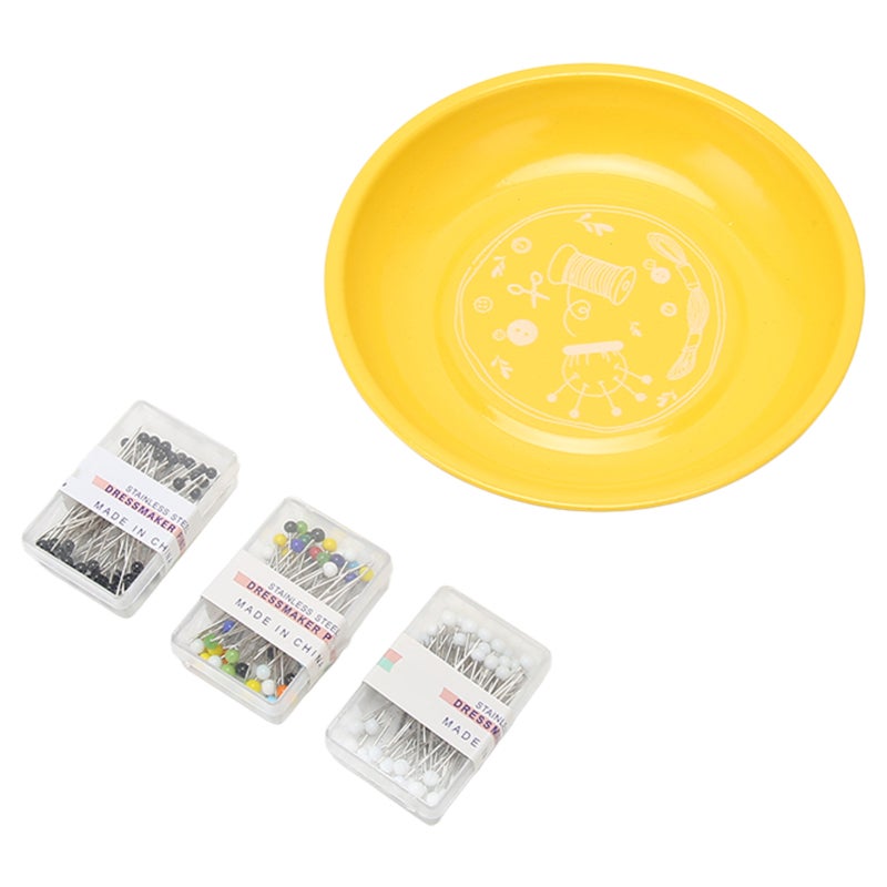 DP Magnetic Pin Holder Yellow 430 Stainless Steel Bowl Shape Design - Magnetic Needle Keeper for Cross Stitch Embroidery Home Tailors Designers - Image 5