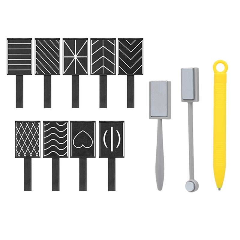12 Pieces 3D Magnet Stick Set Magnetic Cat Eye Pen Drawing Vertical Stick For UV Gel Polish Magical Nail Tools - Image 5