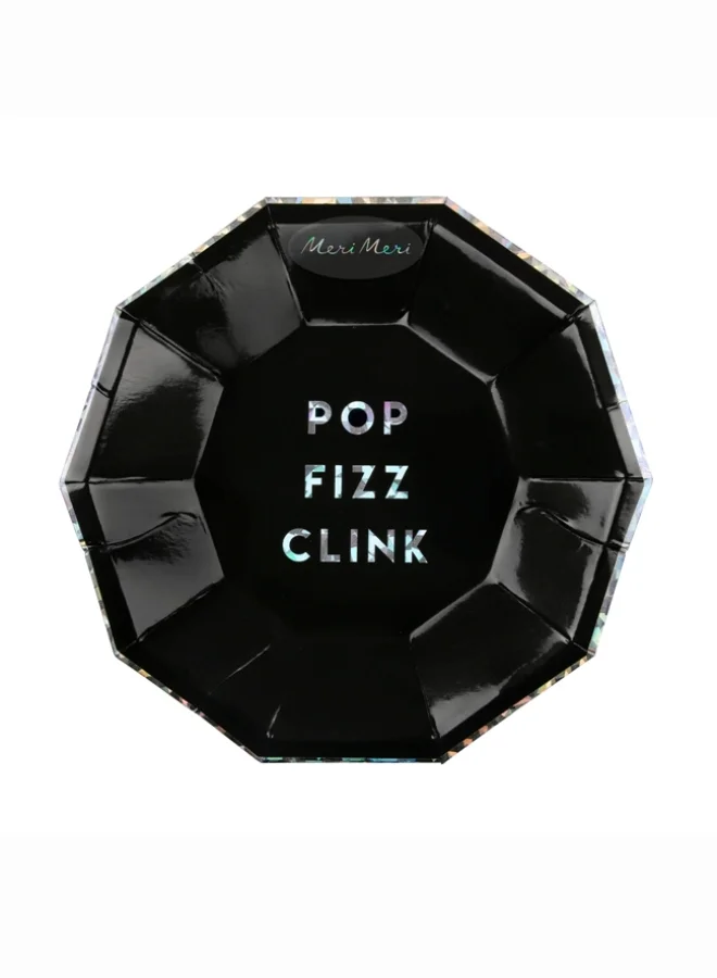 Meri Meri Black Holographic Small Plates