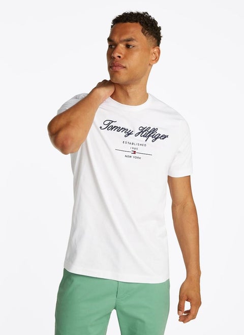 Regular Fit T-Shirt With Script Logo