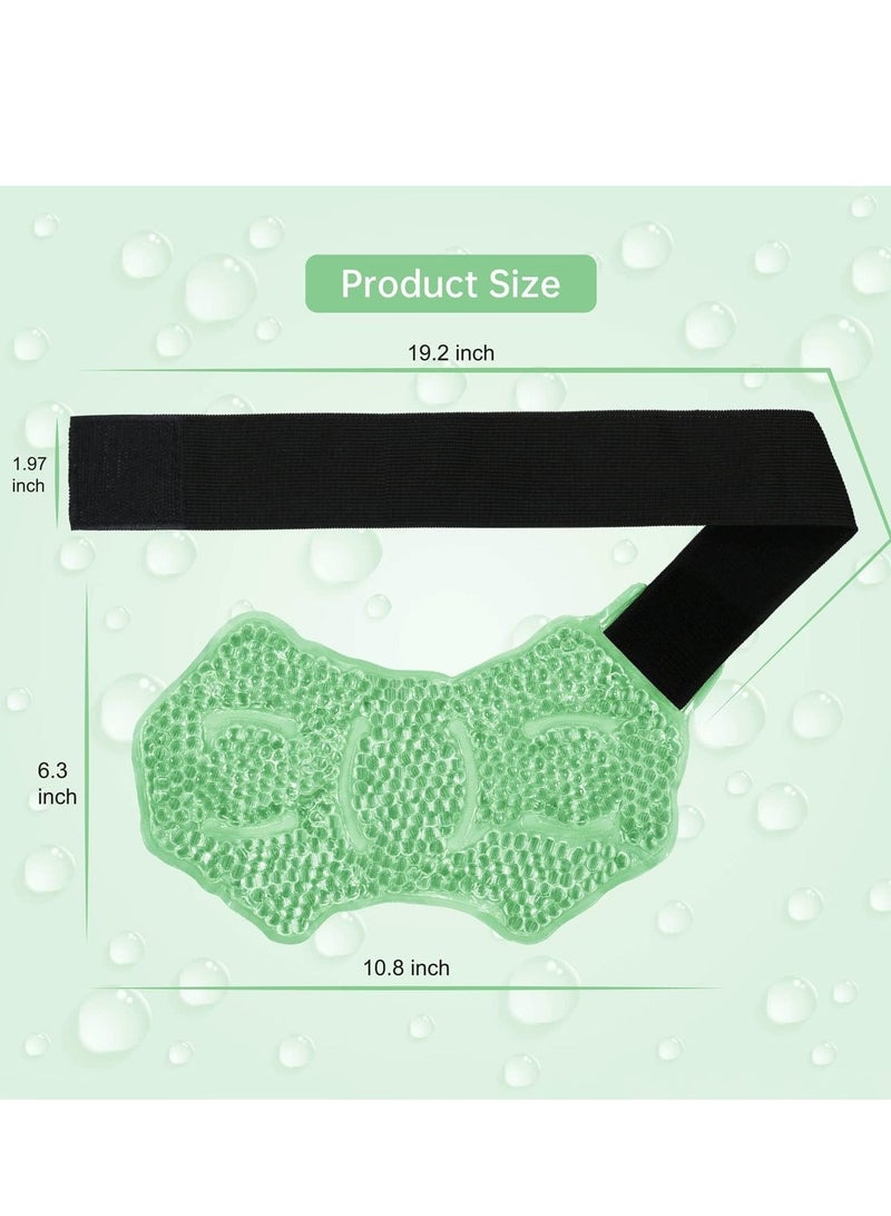 Ankle/Sport Foot Ice Therapy Wrap, Hot Cold Gel Pack with Adjustable Brace for Sprained Ankles, Plantar Fasciitis, Achilles, and Swelling Feet, Microwaveable, Freezable Reusable, Green - Image 5