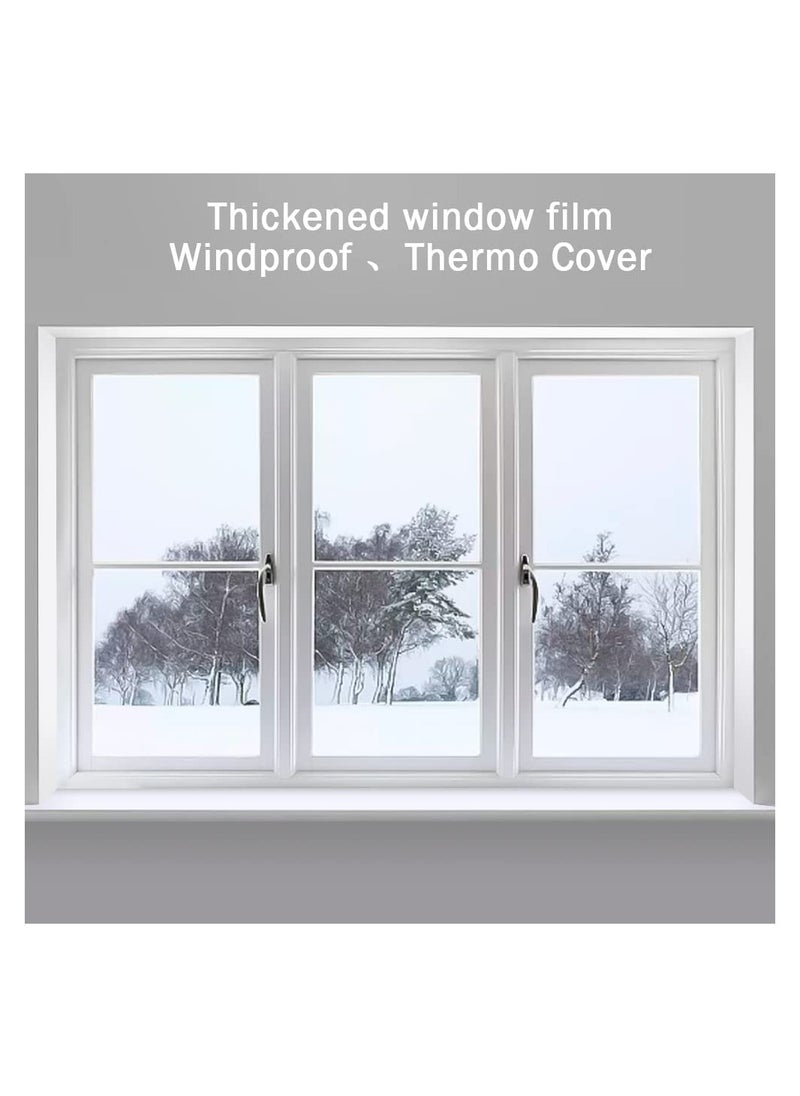 KASTWAVE - Window Transparent Insulation Film Kit, Window Cuttable Cold Protection Film, Hot Protection Film Window, Wind Proof Thickening Wrap (120x80cm) - Image 1