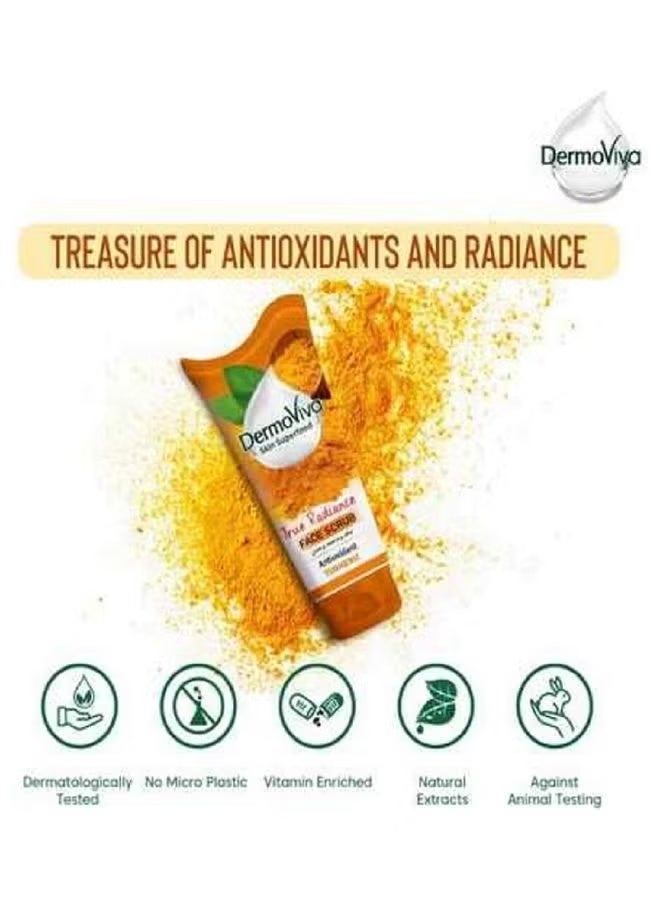 DermoViva True Radiance Turmeric Face Scrub 150ml - Image 2