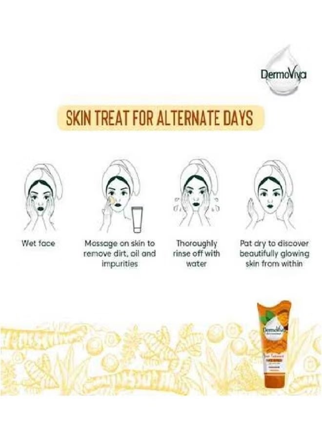 DermoViva True Radiance Turmeric Face Scrub 150ml - Image 3