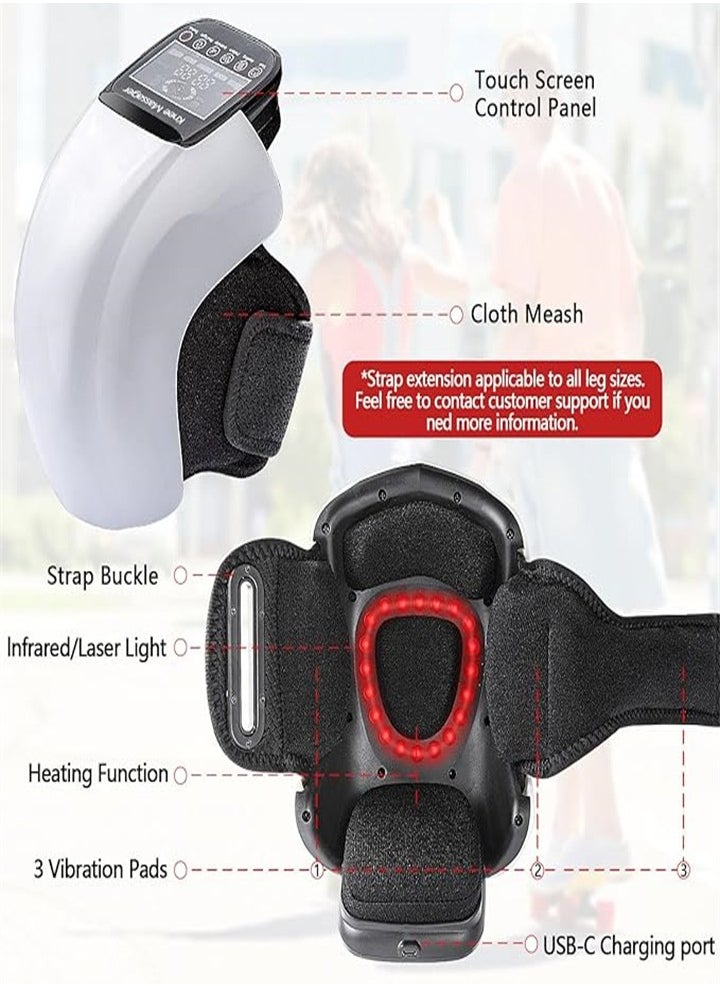 Generic - Wireless Knee Massager, Infrared Heating and Vibration Knee Pain Relief for Swollen and Stiff Joints, Stretched Ligaments and Muscle Injuries - Image 1