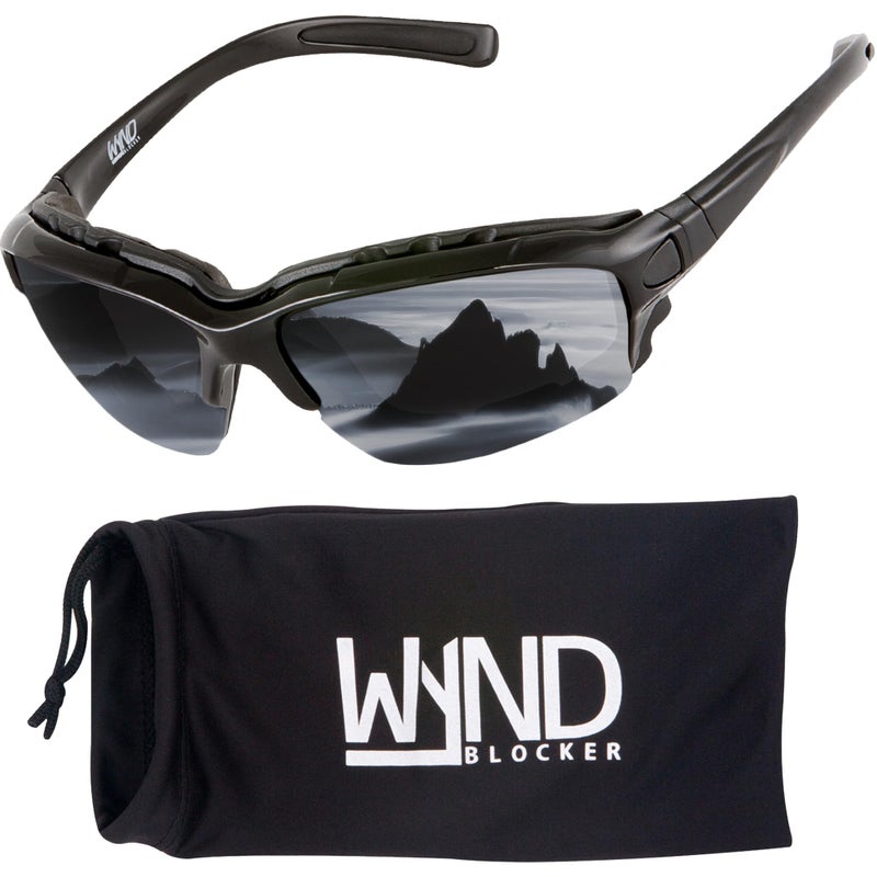 WYND Blocker نظارات ركوب الدراجات النارية WYND Blocker للرياضات المتطرفة، سوداء، مرآة فضية - Image 1