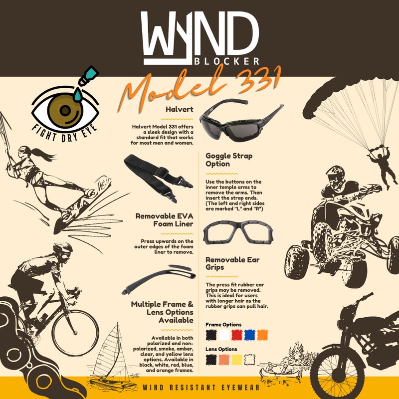 WYND Blocker نظارات ركوب الدراجات النارية WYND Blocker للرياضات المتطرفة، سوداء، مرآة فضية - Image 4