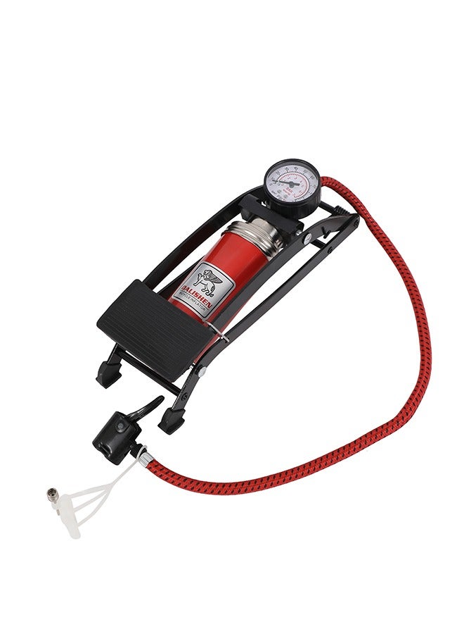 LAWAZIM Good Wheel Air Pump - Foot Operated, High-Pressure, Foldable Air Pump with Analog Gauge, Metal Cylinder, and Non-Slip Foot Pedal - for Bicycles, Car Tires, Sports Balls, and Inflatables - Image 1