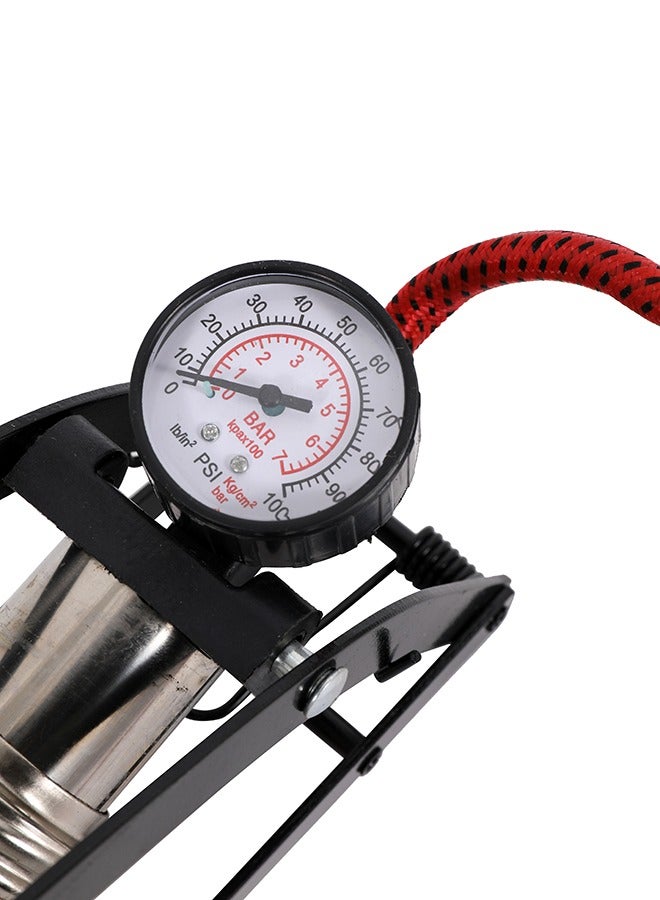 LAWAZIM Good Wheel Air Pump - Foot Operated, High-Pressure, Foldable Air Pump with Analog Gauge, Metal Cylinder, and Non-Slip Foot Pedal - for Bicycles, Car Tires, Sports Balls, and Inflatables - Image 4