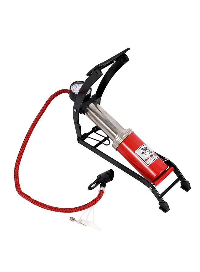 LAWAZIM Good Wheel Air Pump - Foot Operated, High-Pressure, Foldable Air Pump with Analog Gauge, Metal Cylinder, and Non-Slip Foot Pedal - for Bicycles, Car Tires, Sports Balls, and Inflatables - Image 5