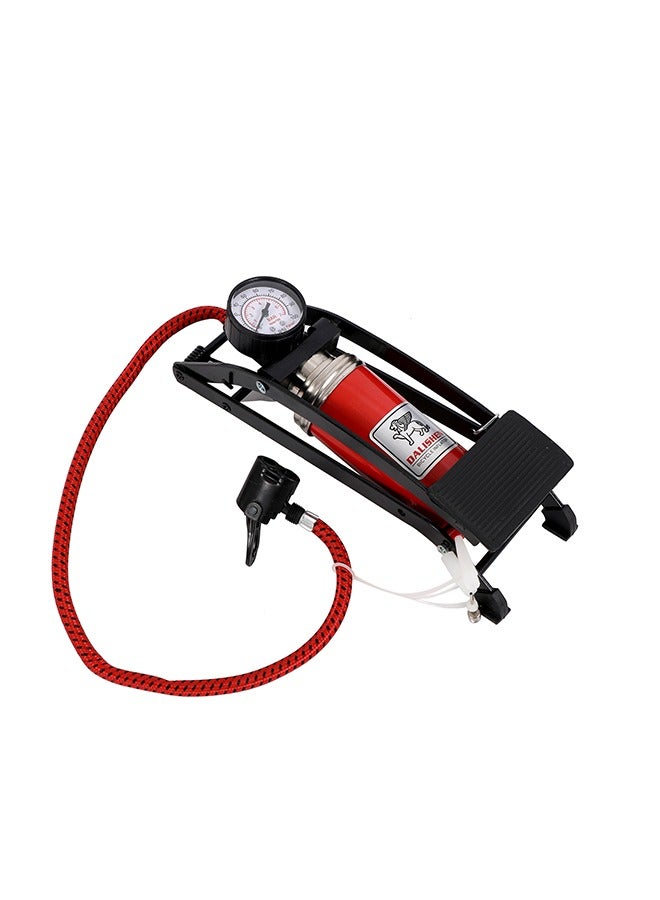 LAWAZIM Good Wheel Air Pump - Foot Operated, High-Pressure, Foldable Air Pump with Analog Gauge, Metal Cylinder, and Non-Slip Foot Pedal - for Bicycles, Car Tires, Sports Balls, and Inflatables - Image 2
