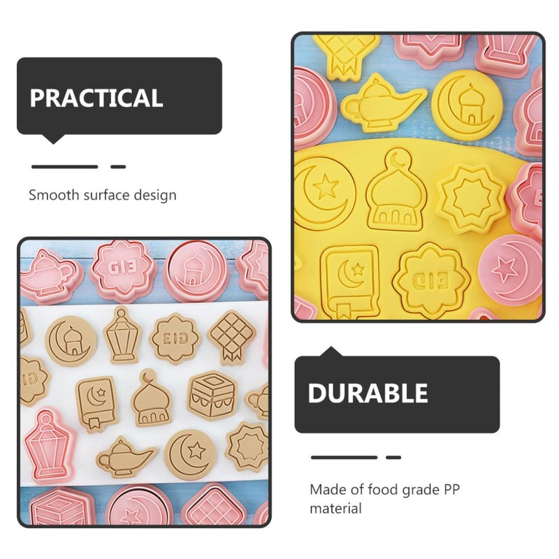 10pcs 3D Cookie Cutters and Stamps Set for Biscuit Fondant DIY Baking Holiday Supplies - Image 4