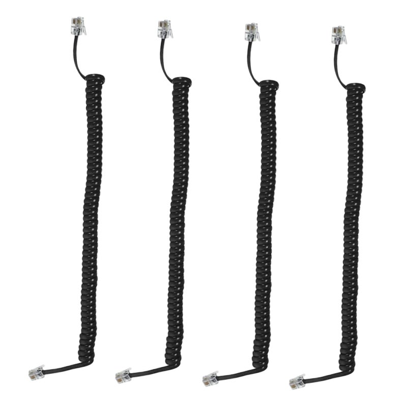 4Pcs Spiral Telephone Cord Coiled Phone Line Easy Installation 10 Feet - Image 2