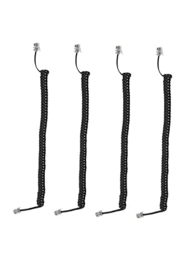 4Pcs Spiral Telephone Cord Coiled Phone Line Easy Installation 10 Feet - Image 1