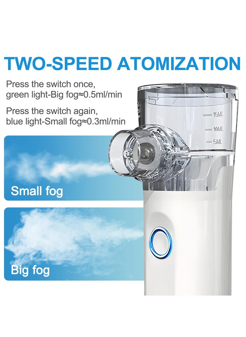 Angmei Portable Steam Inhaler, Ultrasonic Mesh Inhaler, Handheld Inhalator,Nebulizer with Aerosol Mask, Portable Nebulizer for Travel and Home Use Handheld Inhaler Nebulizer Machine  - Image 4