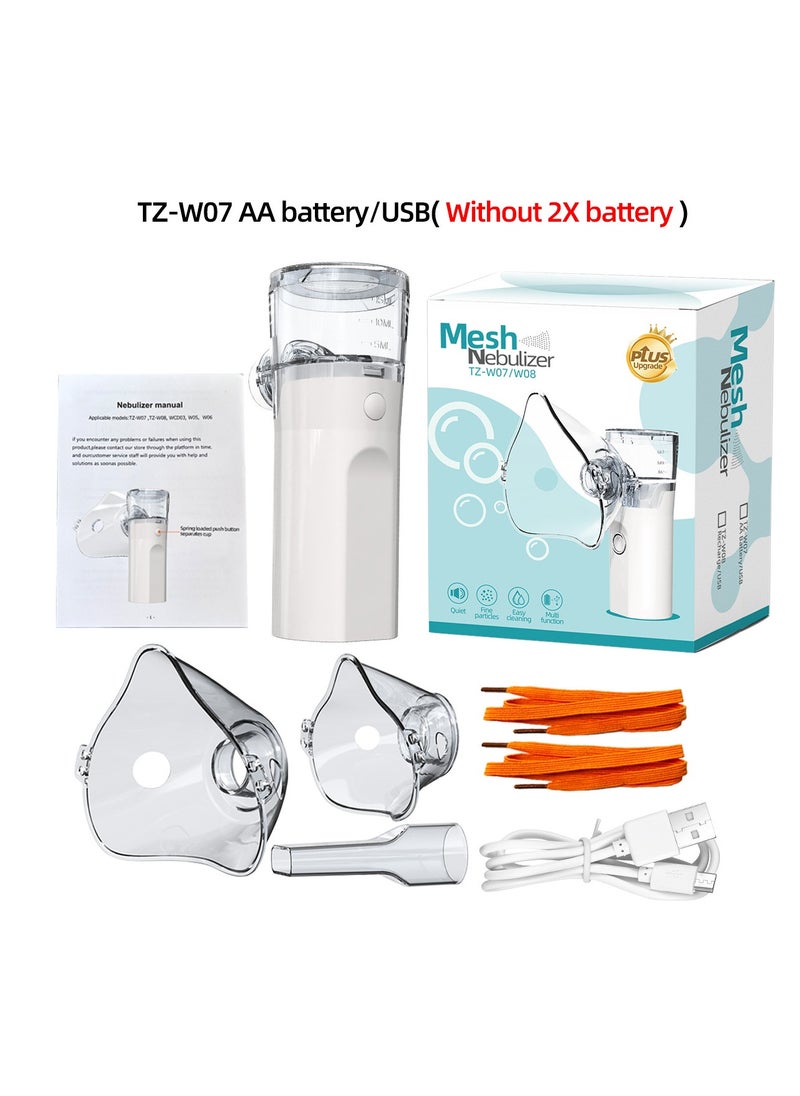 Angmei Portable Steam Inhaler, Ultrasonic Mesh Inhaler, Handheld Inhalator,Nebulizer with Aerosol Mask, Portable Nebulizer for Travel and Home Use Handheld Inhaler Nebulizer Machine  - Image 3