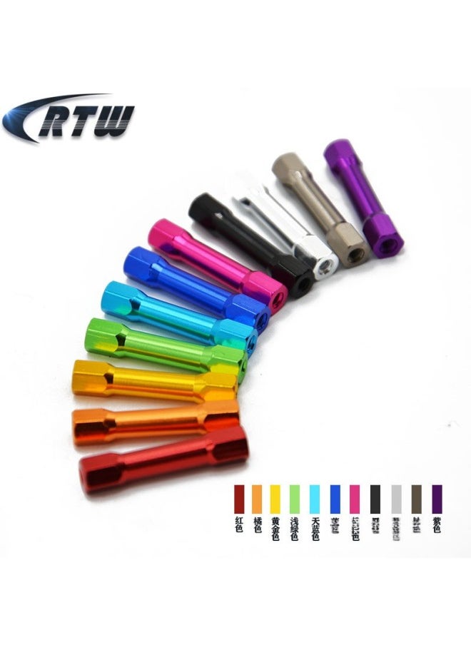 M3 * 25mm Hexagon Head Color Pull Rod Aluminum Top Column Internal Tooth Model Machine Frame Balance Aluminum Rod Through Hole-Colour:M3*25 Orange  - Image 3