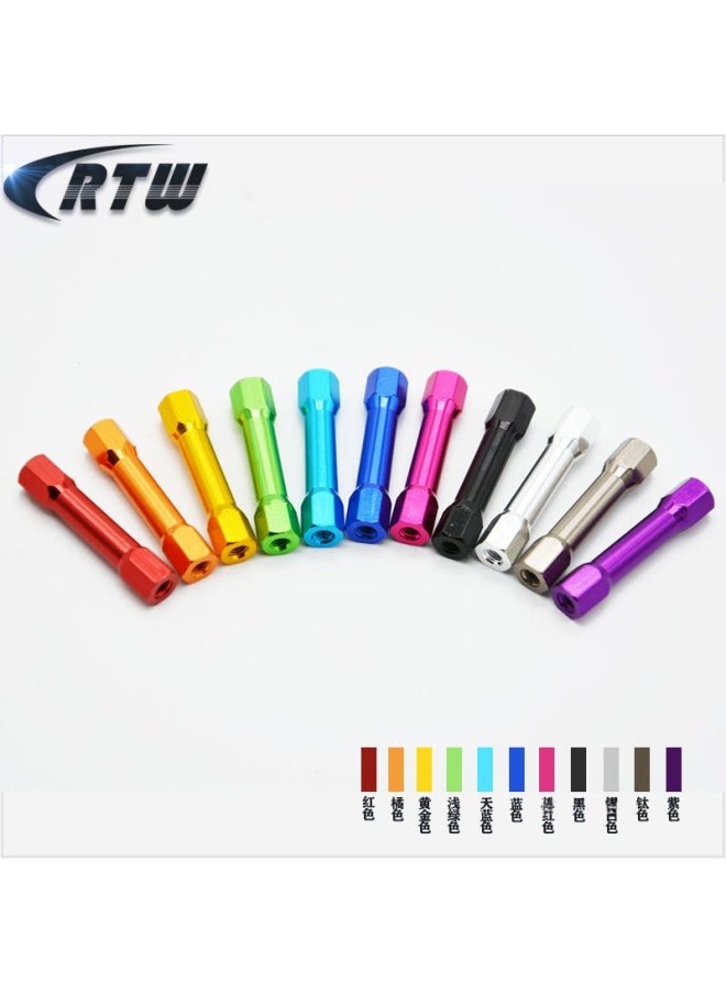 M3 * 25mm Hexagon Head Color Pull Rod Aluminum Top Column Internal Tooth Model Machine Frame Balance Aluminum Rod Through Hole-Colour:M3*25 Orange  - Image 2