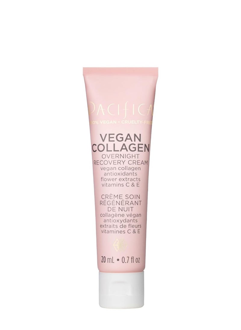 Pacifica Pacifica Vegan Collagen Mini Overnight Recovery Cream, Revives & Hydrates Skin, For All Skin Types, Vegan & Cruelty-Free, 0.7 Fl Oz 