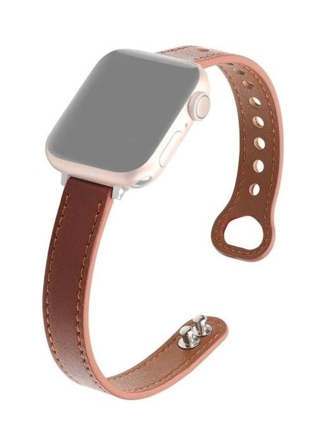 vesus Ethnic Replacement Watchband for Apple Watch Series 1/2/3/4/5/6/7/SE 42/44/45mm Warm Brown