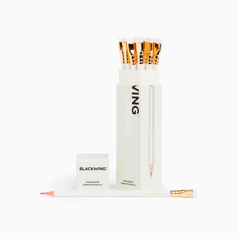 Blackwing Pearl Pencils - 12 Count, Incense-cedar, Premium Japanese Graphite, Pearlescent White, Balanced Lead, Great for Journaling and Writing - Image 1