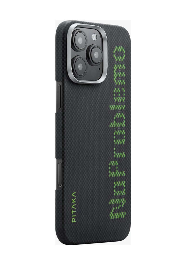 PITAKA - iPhone 16 Pro MagSafe Case Aries Tactile Woven Cover / Wireless Charging-Friendly / Lightweight and Slim Back Cover - No Problemo - Image 1