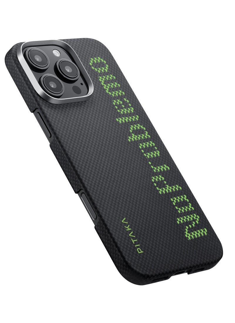 PITAKA - iPhone 16 Pro MagSafe Case Aries Tactile Woven Cover / Wireless Charging-Friendly / Lightweight and Slim Back Cover - No Problemo - Image 1