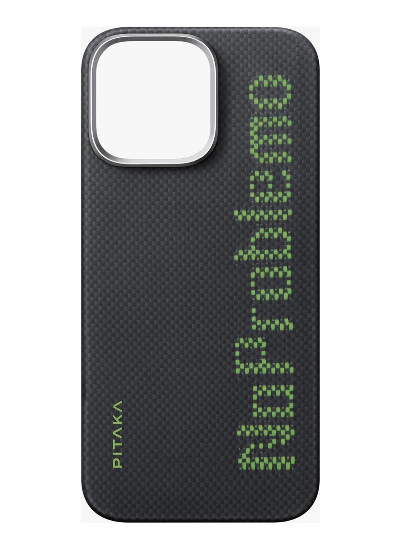 PITAKA - iPhone 16 Pro MagSafe Case Aries Tactile Woven Cover / Wireless Charging-Friendly / Lightweight and Slim Back Cover - No Problemo - Image 1