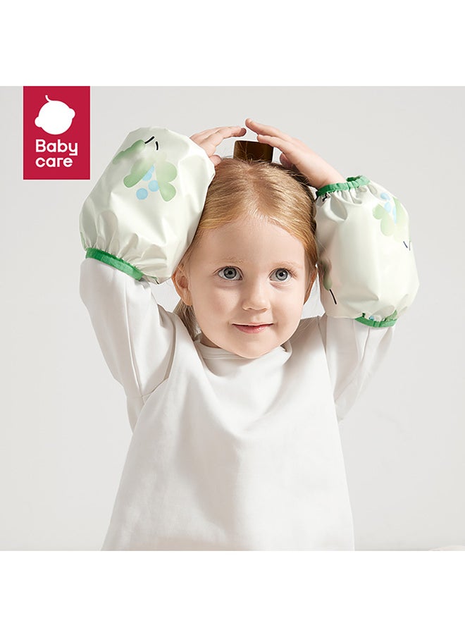 Babycare Babycare - Waterproof Oversleeves Bota Bib - Light Pink - Small (15×14cm) | Baby Feeding Bib | Long Sleeve Bib | Spill-Proof | Stain-Resistant | Easy to Clean | Soft & Comfortable | Adjustable Fit | Kids Safety Certified | BPA-Free | Pediatrician Approved  - Image 3