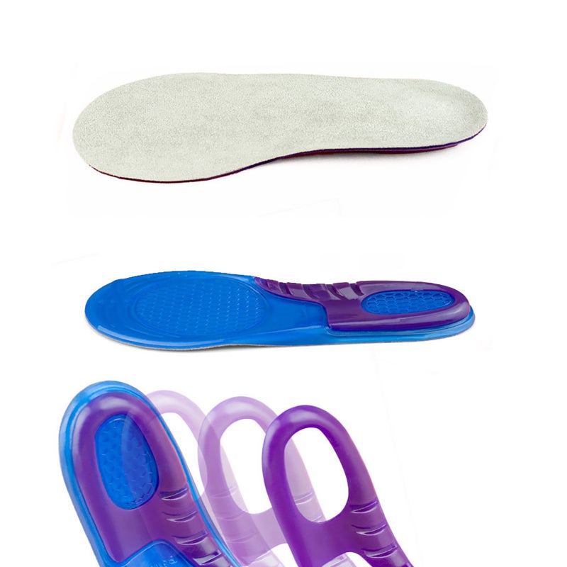 1 Pair High Elastic Insole Silicone Sports Insole Buffer Cushion Insoles for Men Women Sports S Size - Image 5