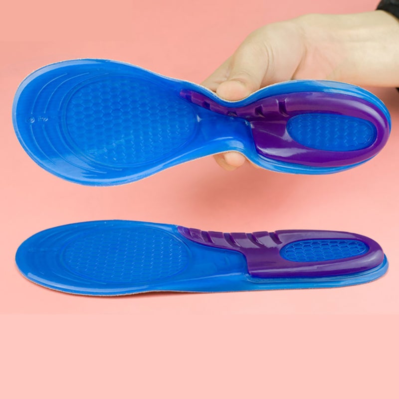 1 Pair High Elastic Insole Silicone Sports Insole Buffer Cushion Insoles for Men Women Sports S Size - Image 4
