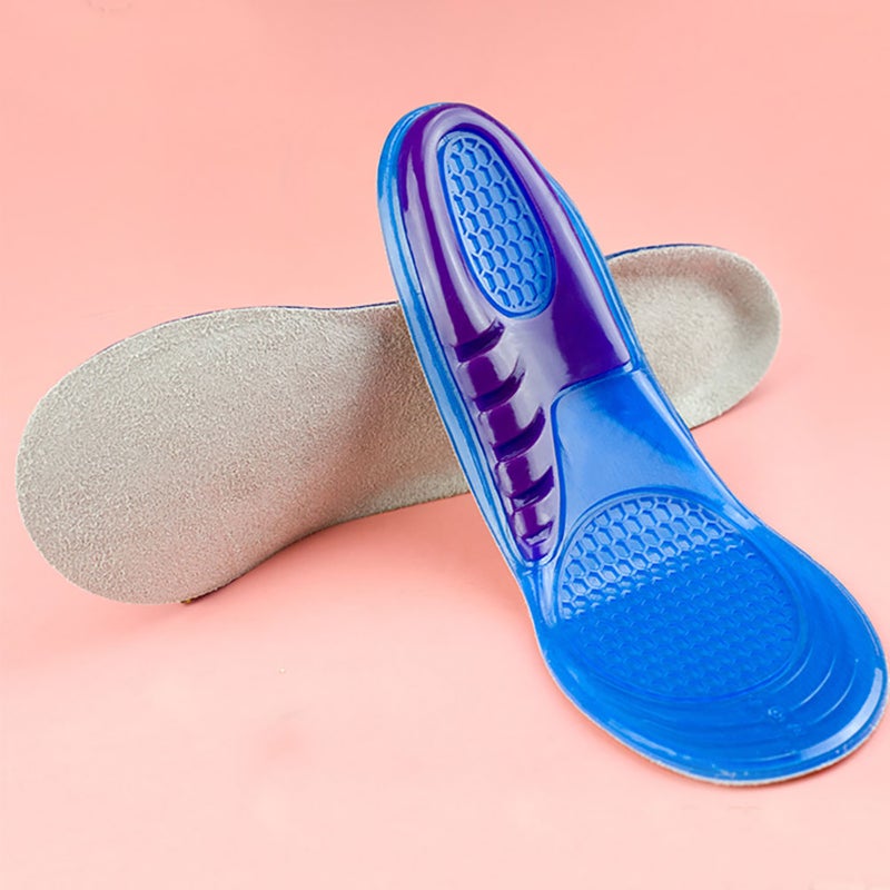 1 Pair High Elastic Insole Silicone Sports Insole Buffer Cushion Insoles for Men Women Sports S Size - Image 2